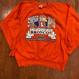 Vintage Denver Broncos Logo 7 Super Bowl XXII 1987 Sweatshirt size XL